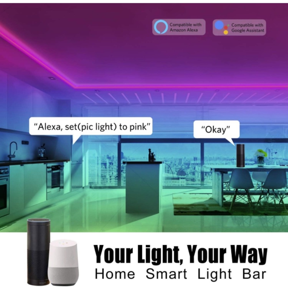 🎉Smart Led Strip Lights,65.6ft APP Control Light Strips Work with Alexa &Google - Picture 2 of 8